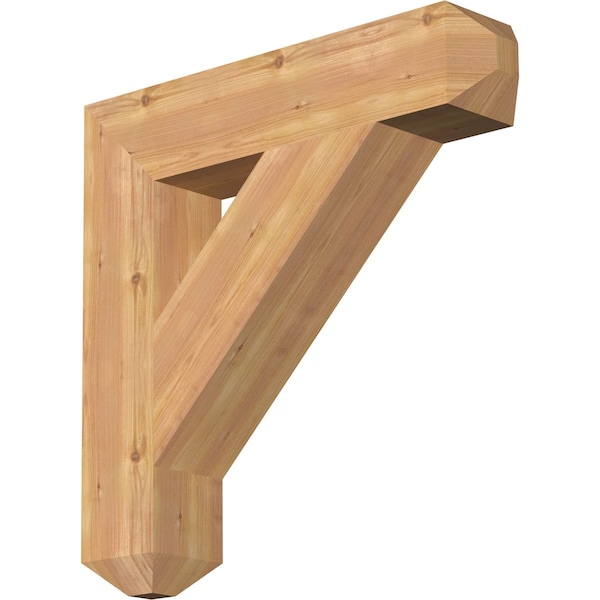 Ekena Millwork Traditional Craftsman Smooth Bracket, Western Red Cedar, 5 1/2"W x 28"D x 28"H BKT06X28X28TRA04SWR - main